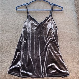 Suede grey top